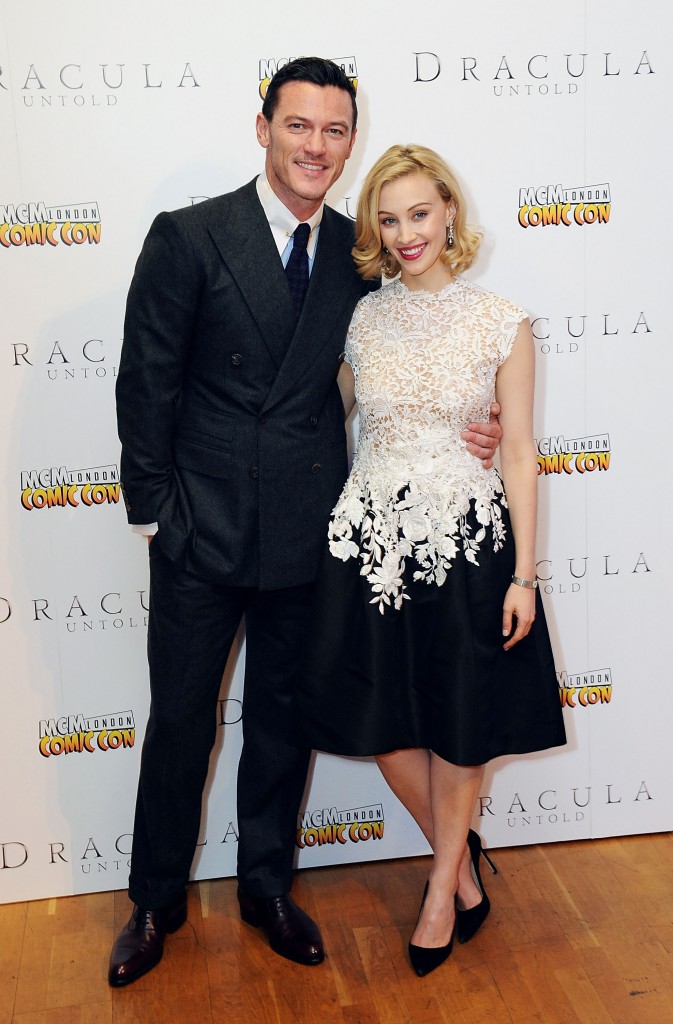 Luke Evans and Sarah Gadon attend the UK premiere of Dracula Untold at Odeon West End Photo by Dave J Hogan/Getty Images for Universal Pictures) 