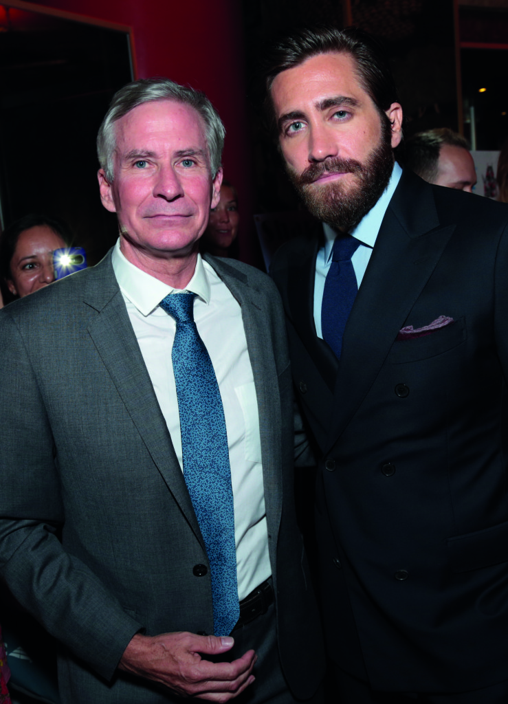 David Breashears and Jake Gyllenhaal pose together as Universal Pictures presents the American Premiere of "Everest" on Wednesday, September 9, 2015 in Hollywood, California. (Photo: Alex J. Berliner/ABImages)